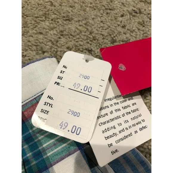 Vintage 80's NANCY HALEY size 6 GOLF SHORTS Plaid Pleated Sun daze USA *NEW* Z21 - Picture 8 of 8